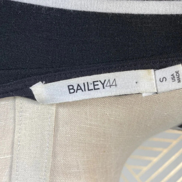 Anthropologie Bailey 44 Tanum Tunic Dress Striped Faux Leather‎ Black Size Small - Picture 8 of 8